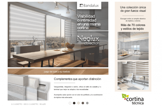 Bandalux Neolux Cortina Tècnica, Cortina visibilitat o intimitat en una mateixa cortina